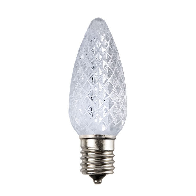 C9 LED Faceted Bulbs - Pure White (Bag of 25)